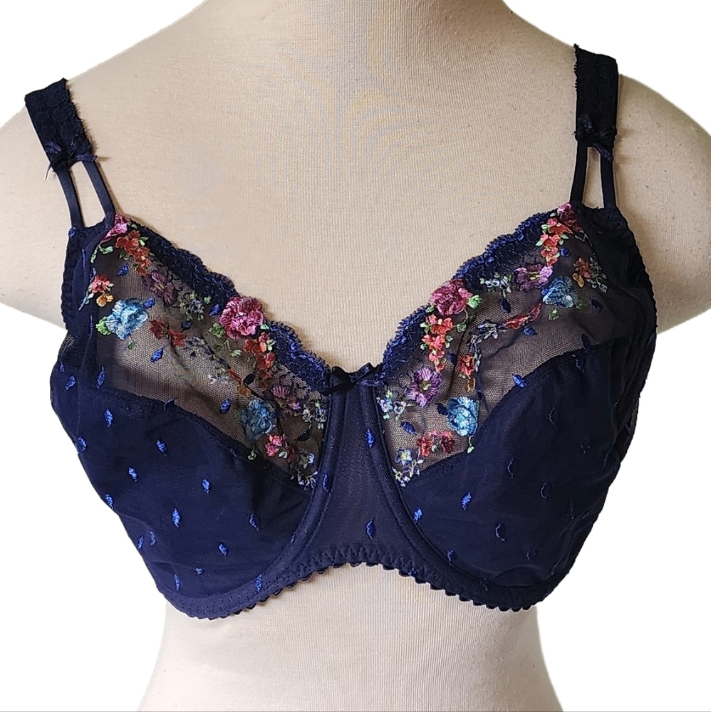 Primadonna Midnight Blue Floral Bra